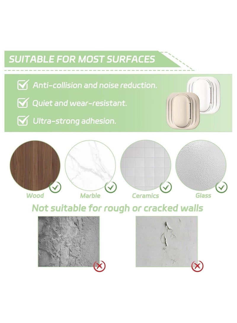 Captaintech 12PCS Door Stoppers Wall Protector from Furniture, Rubber Door Knob Wall Protector, Self-Adhesive Door Handle Bumper Silencer Home & Office Walls, Self-Adhesive Door Stops Door Handle Bumper Pads - Image 5