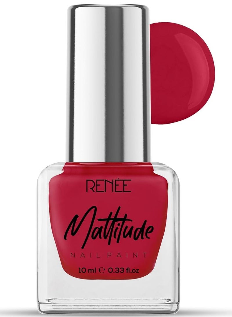 رينيه ماتيتيود طلاء أظافر ماتيتيود - أحمر سالسا 10 مل | خالي من الأسيتون والبارابين - Image 1
