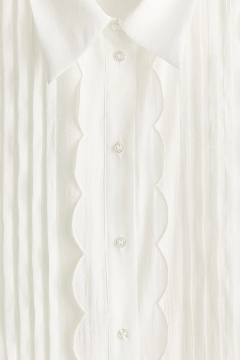 اتش اند ام قميص بثنية أمامية