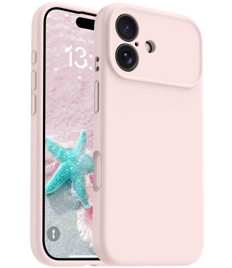 OTOFLY Magnetic for iPhone 17 Case,Compatible with Magsafe,Classic Liquid Silicone Mobile Phone Case,Integrated Camera Control Button,Anti-Scratch Microfiber Lining, Chalk Pink - Image 1