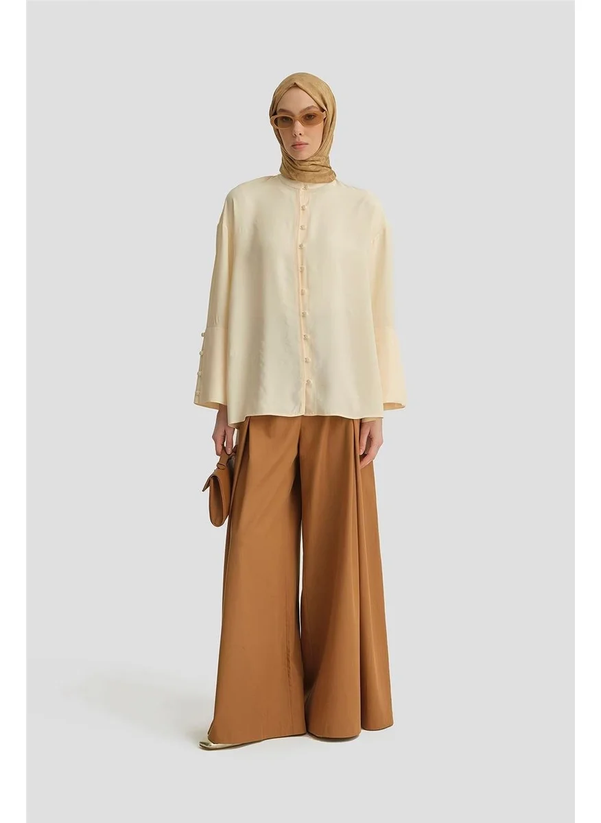 ARMINE Large Cuffed Shirt 25Y3702 Moonstone