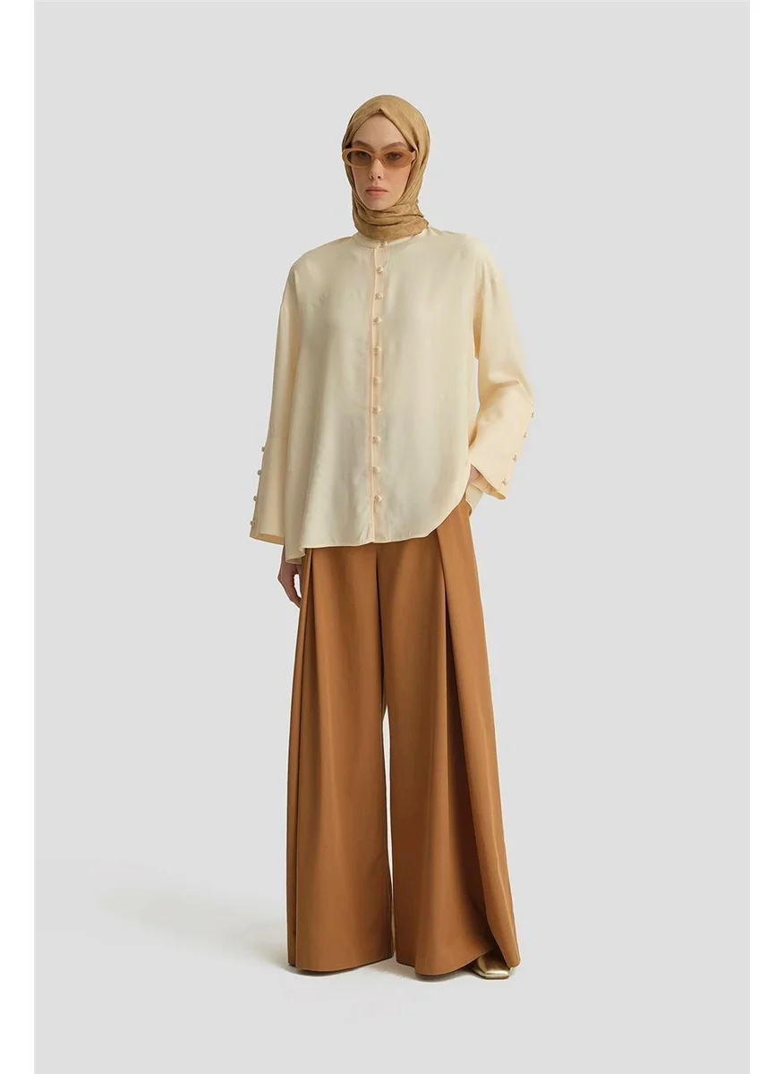 ARMINE Large Cuffed Shirt 25Y3702 Moonstone