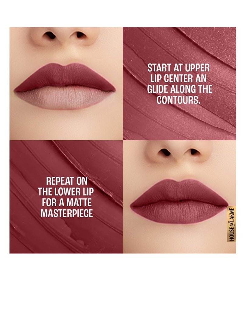 Lakme 9TO5 Primer   Matte Lip Color MP8 Rosy Sunday  3.6 g