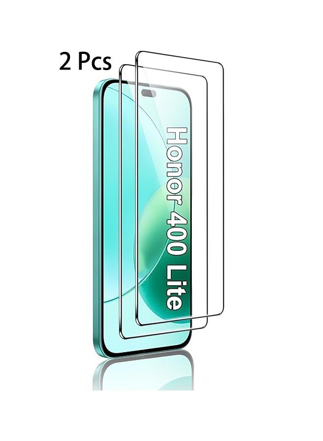 2 Pack Honor 400 Lite 5G Screen Protector, 9H Tempered Glass Screen Protector for Honor 400 Lite 5G, Full Coverage Bubble-Free Tempered Film, Anti-Scratch Film - Image 1
