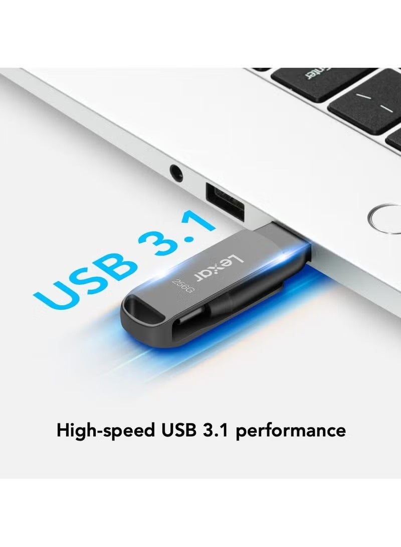 Lexar Lexar LJDD400256G-BNQNG, JumpDrive D400, Titanium, 256GB - Image 4