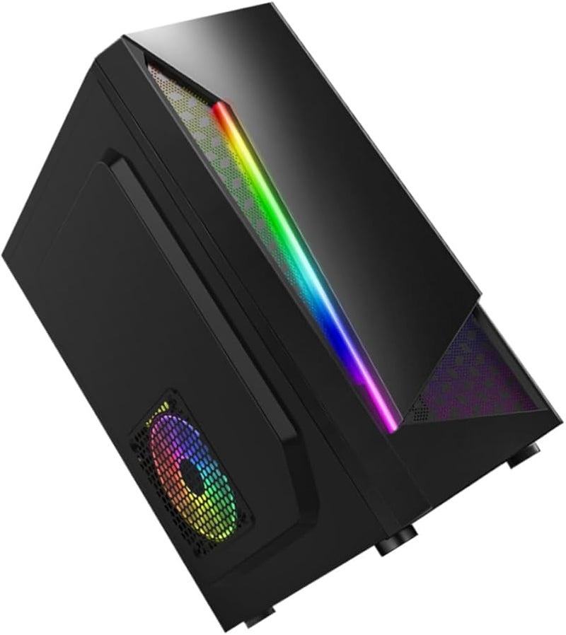 Black Full Tower Computer Case With Acrylic Side Panel ATX Gaming Chassis USB 3.0 For RGB Setup - Image 1
