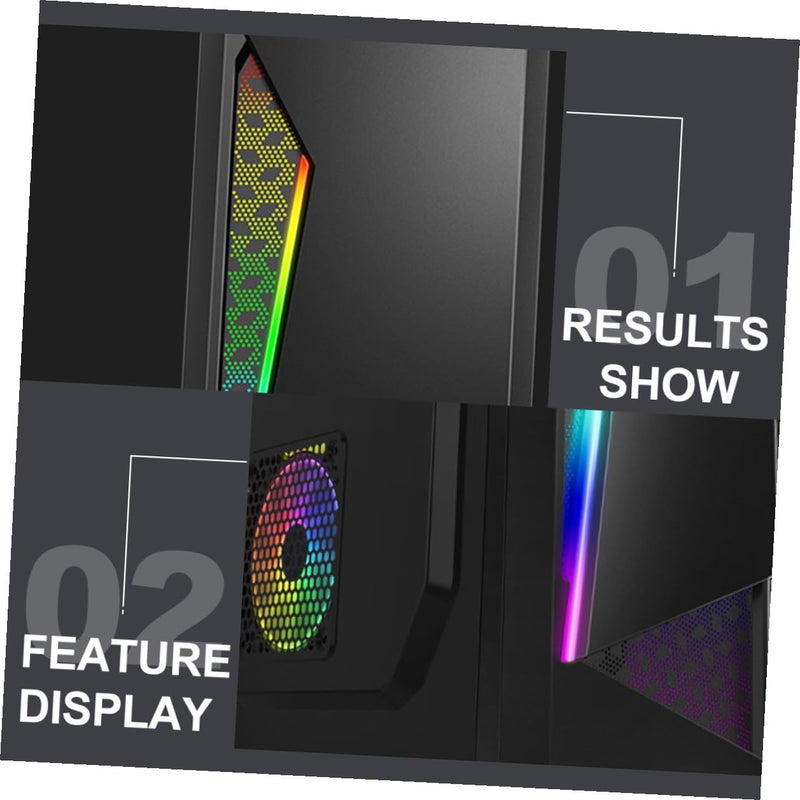 Black Full Tower Computer Case With Acrylic Side Panel ATX Gaming Chassis USB 3.0 For RGB Setup - Image 5