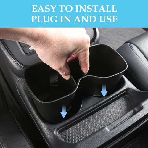 Bercicci Front Cup Holder Compatible with Honda 2023-2025 2026 CRV Accessories (Include HEV) TPE Material Front & Rear Insert Center Console Organizer - Image 2