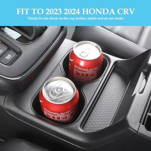 Bercicci Front Cup Holder Compatible with Honda 2023-2025 2026 CRV Accessories (Include HEV) TPE Material Front & Rear Insert Center Console Organizer - Image 3