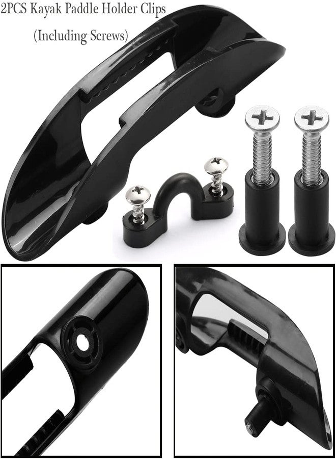Borogo 4PCS Kayak Paddle Holder Clips with 5Pcs Kayak Pad Eye, Kayak Paddle Clip Deck Mounted Universal Kayak Paddle Clip & Fishing Net Clip - Image 4