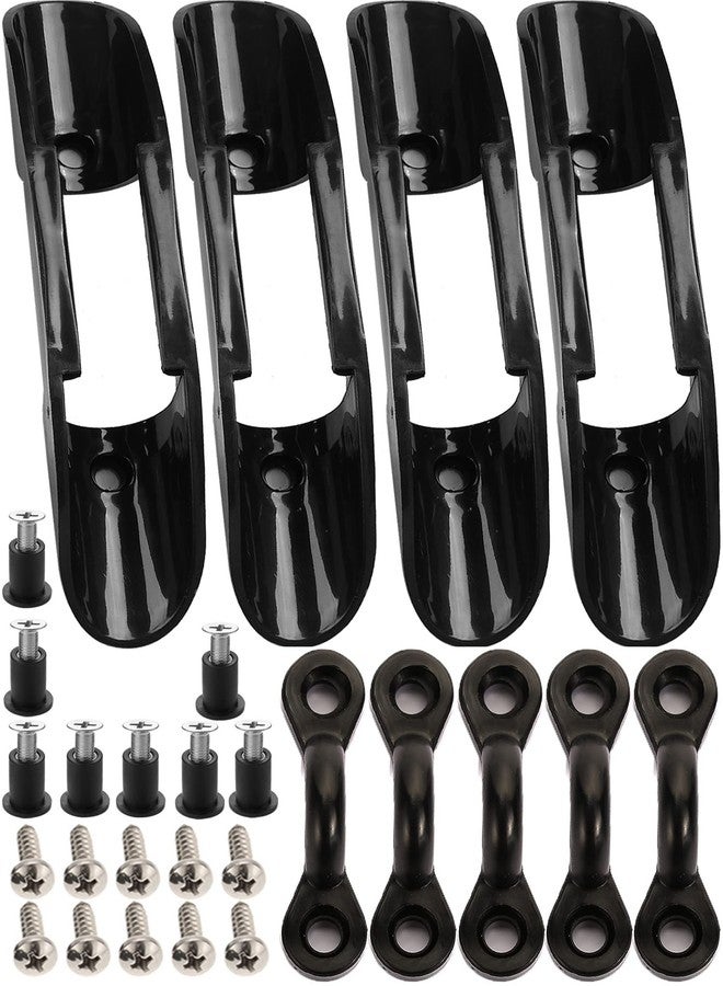 Borogo 4PCS Kayak Paddle Holder Clips with 5Pcs Kayak Pad Eye, Kayak Paddle Clip Deck Mounted Universal Kayak Paddle Clip & Fishing Net Clip - Image 1