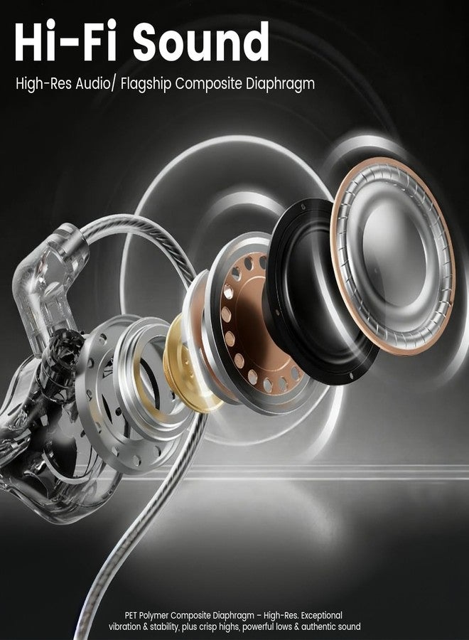 Jacuate Wired IEM Earbuds,S28 Gaming Headphones with 10mm Dynamic Driver for Deep Bass & Crystal Clear Hi-Res Sound,in-Ear Monitor with Detachable Cable for Gaming,Musicians, Singers - Image 3