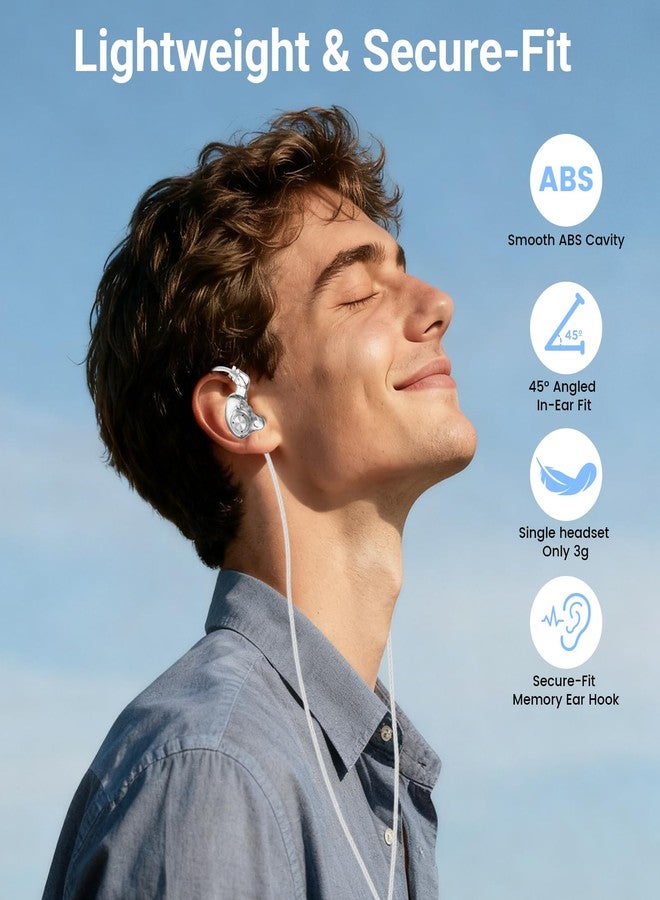 Jacuate Wired IEM Earbuds,S28 Gaming Headphones with 10mm Dynamic Driver for Deep Bass & Crystal Clear Hi-Res Sound,in-Ear Monitor with Detachable Cable for Gaming,Musicians, Singers - Image 2