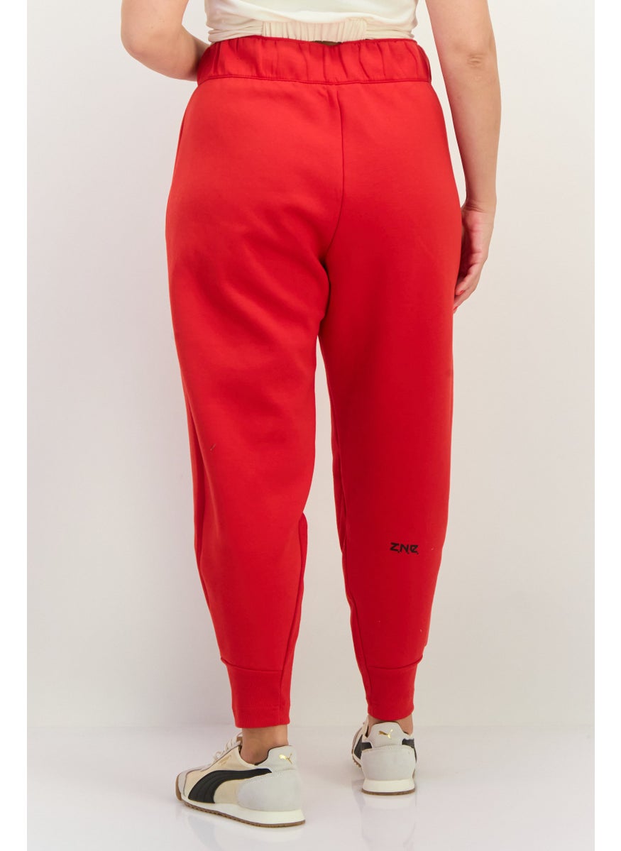 Adidas - Women Sportswear Fit Brand Logo Outdoor Sweatpants, Red - Image 1