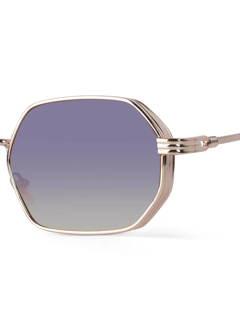 Woggles Ockhi inspirit blue gradient hexagonal sunglasses