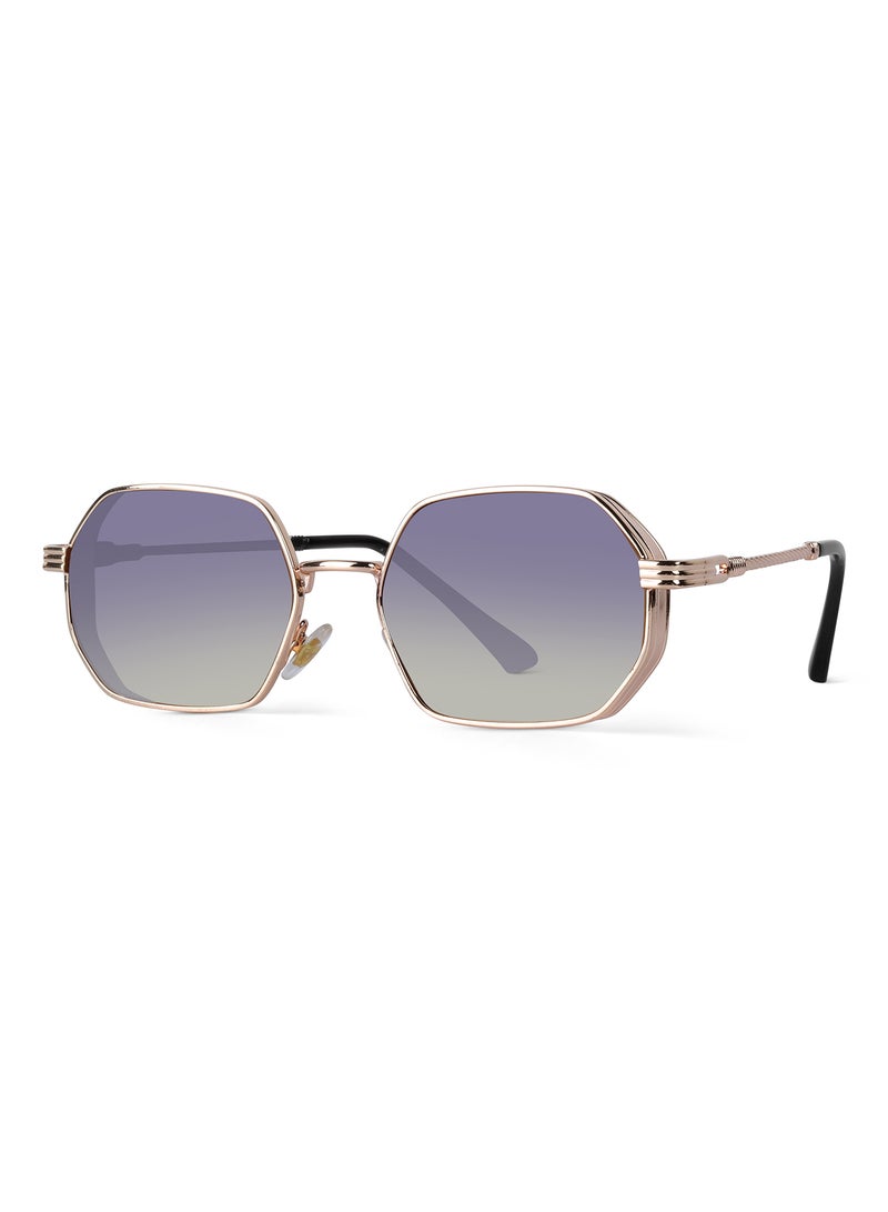 Woggles Ockhi Inspirit Blue Gradient Hexagonal Sunglasses  - Image 5