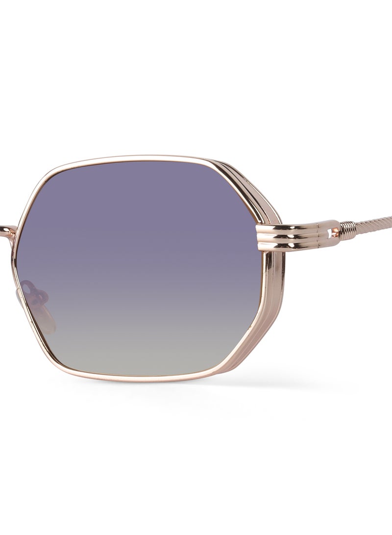Woggles Ockhi Inspirit Blue Gradient Hexagonal Sunglasses  - Image 3