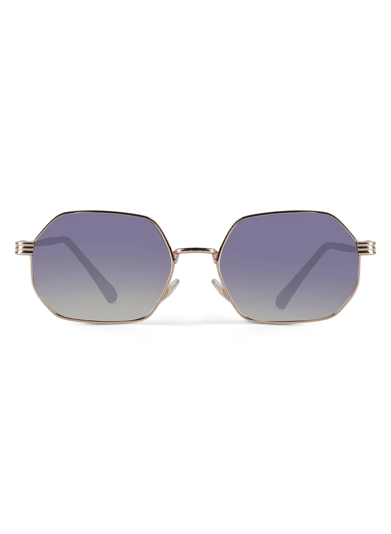 Woggles Ockhi Inspirit Blue Gradient Hexagonal Sunglasses
