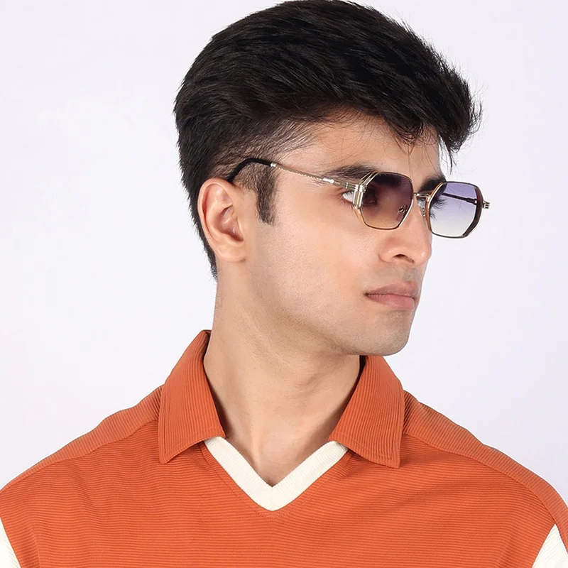 Woggles Ockhi Inspirit Blue Gradient Hexagonal Sunglasses