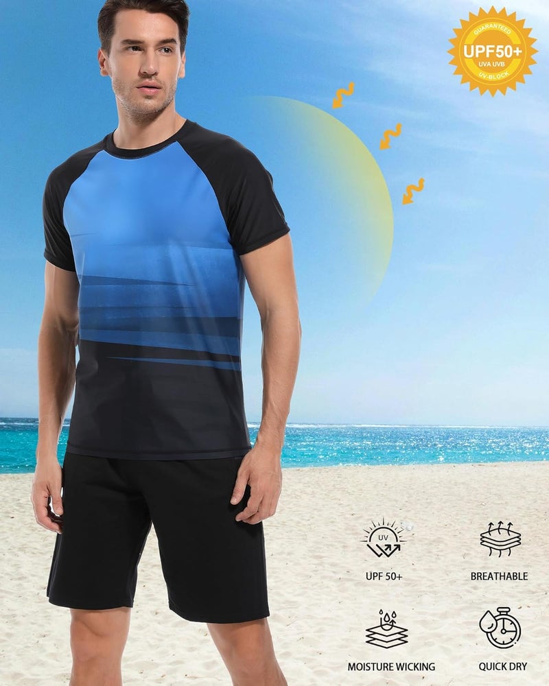 VAYAGER Men's Swim Shirts Rash Guard UPF 50+ T Shirts Quick Dry Loose Fit Water Surfing Shirt - Image 3