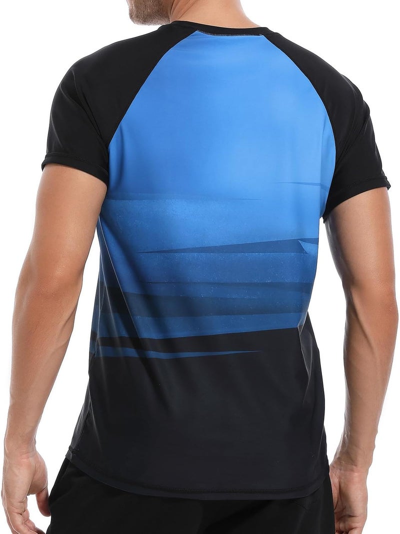 VAYAGER Men's Swim Shirts Rash Guard UPF 50+ T Shirts Quick Dry Loose Fit Water Surfing Shirt - Image 2