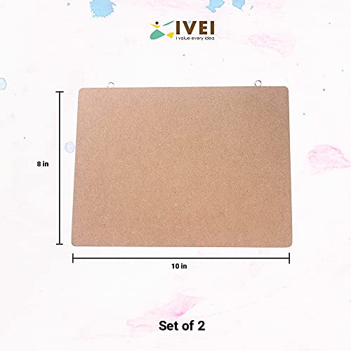 IVEI MDF DIY Blank Name Plate Base Wood Sheet Craft - MDF Plain Wooden Rectangle Board Blank Name Plates Cutouts for Painting Wooden Sheet Craft, Decoupage, Resin Art Work & Decoration - Image 4