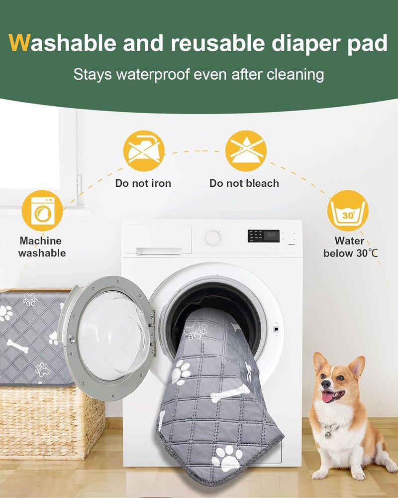Gimars XXL Pack of 2 120 x 90 cm Extra Absorbent and Thick Puppy Pads Washable Reusable Dog Training Pads Leak-Proof and Non-Slip Puppy Pads for Large Dogs and Seniors - Image 5