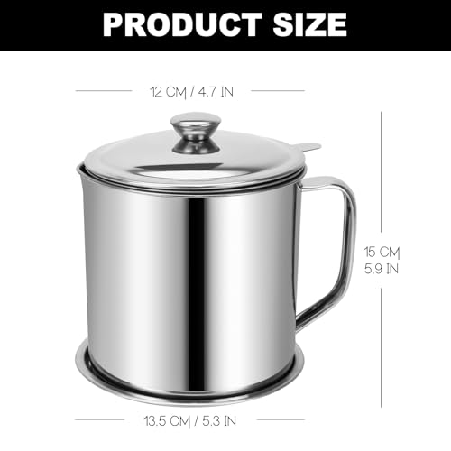 Golf Bacon Grease Container,Kitchen Oil Container Can with Strainer and Anti-slip coaster tray for Store Meat Frying Oil and Cooking Grease Storage - Image 2