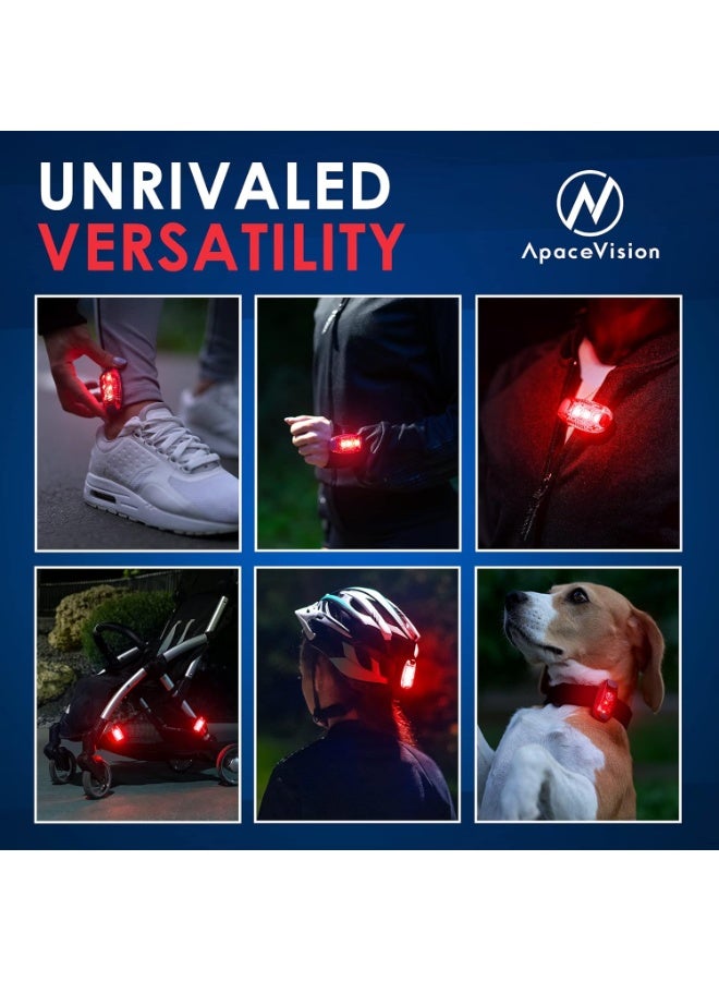Apace Vision ضوء أمان LED (عبوة 2) - أضواء وميض/تشغيل قابلة للتثبيت للعدائين، الكلاب، الدراجات، المشي، القوارب، الكاياك، عربات الأطفال والمزيد - ملحقات عالية الوضوح لمعداتك العاكسة، الدراجة - Image 2
