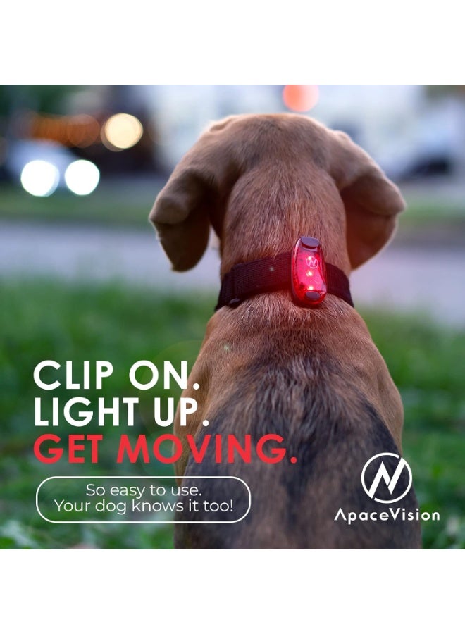 Apace Vision ضوء أمان LED (عبوة 2) - أضواء وميض/تشغيل قابلة للتثبيت للعدائين، الكلاب، الدراجات، المشي، القوارب، الكاياك، عربات الأطفال والمزيد - ملحقات عالية الوضوح لمعداتك العاكسة، الدراجة - Image 3