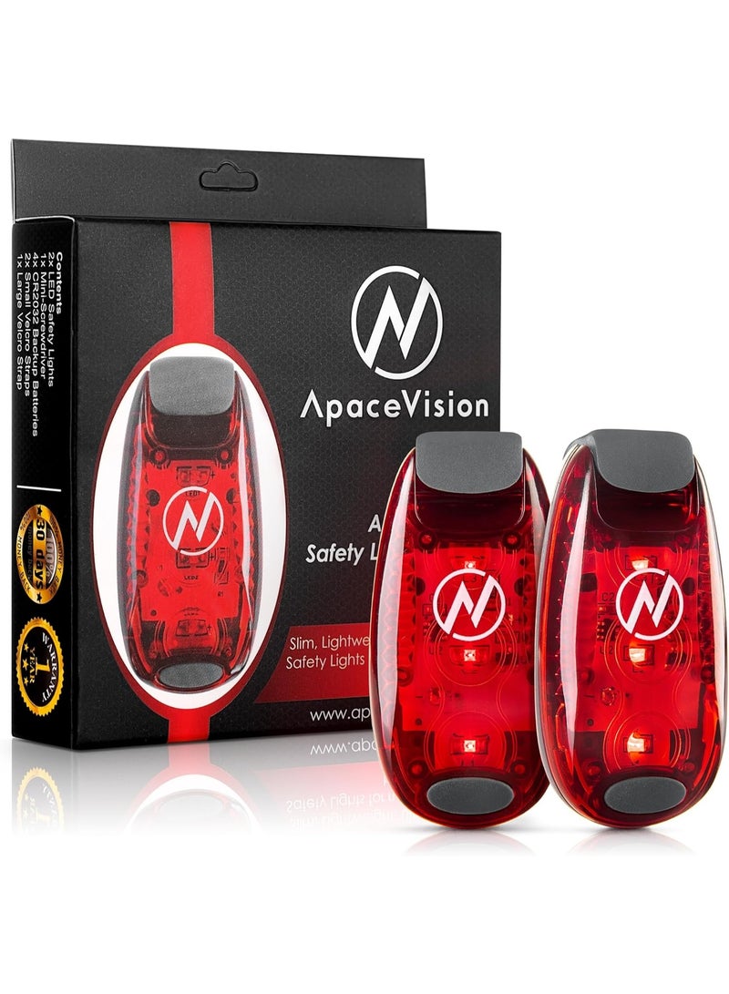 Apace Vision ضوء أمان LED (عبوة 2) - أضواء وميض/تشغيل قابلة للتثبيت للعدائين، الكلاب، الدراجات، المشي، القوارب، الكاياك، عربات الأطفال والمزيد - ملحقات عالية الوضوح لمعداتك العاكسة، الدراجة - Image 5