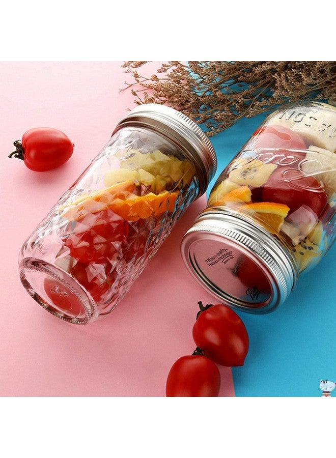 Ash & Roh® - High Ball Mason Glass Jars For Kitchen Storage With Airtight Silver Lid (8, 320 ML) - Image 3