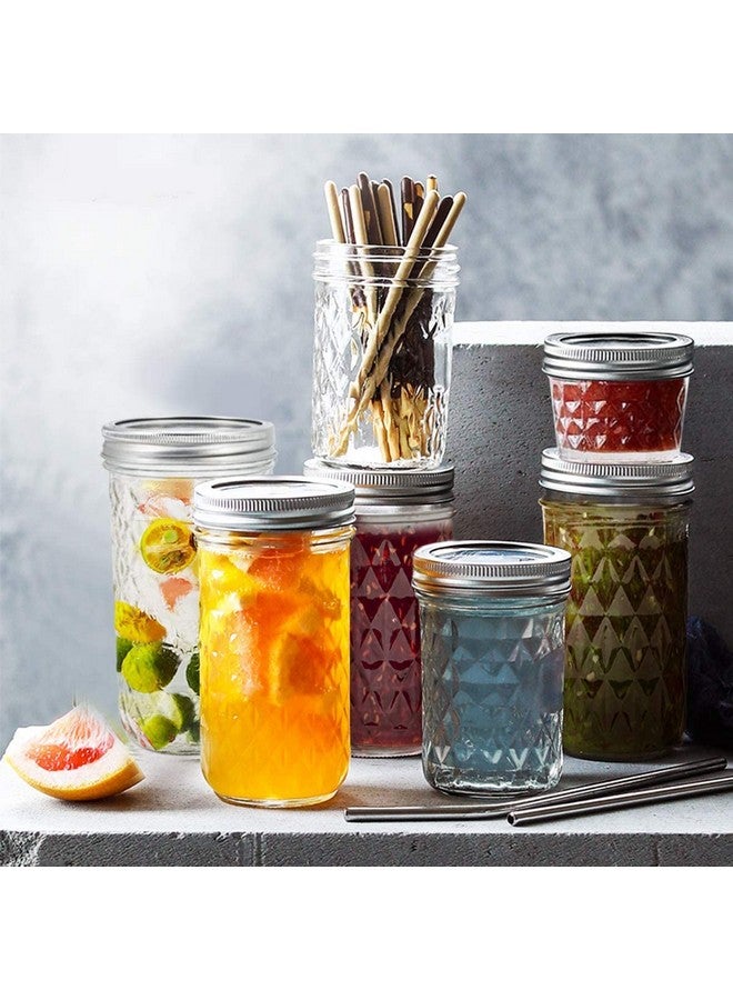 Ash & Roh® - High Ball Mason Glass Jars For Kitchen Storage With Airtight Silver Lid (8, 320 ML) - Image 5