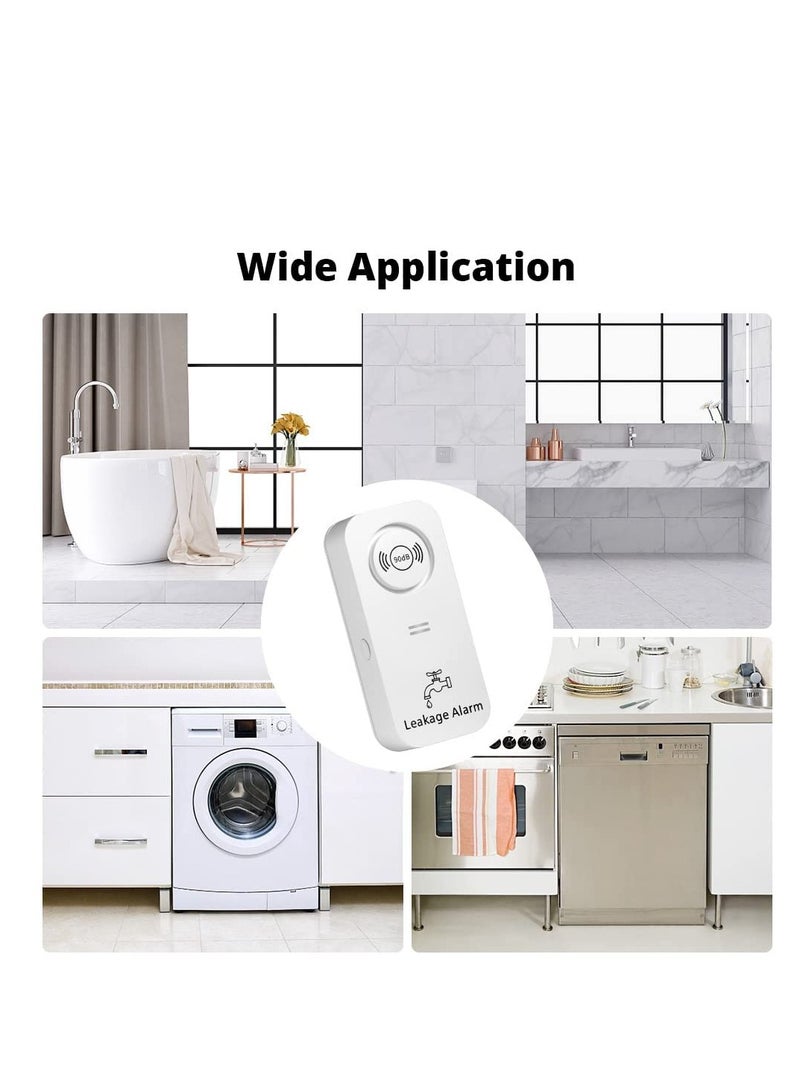 SYOSI Water Leak Detector, 2 Pack Water Sensor Detector and Water Level Sensor Alarms, Work Alone and Doesn't Require Any Wiring or Setup, Use for Your Bathroom, Laundry Room, Kitchen - Image 2