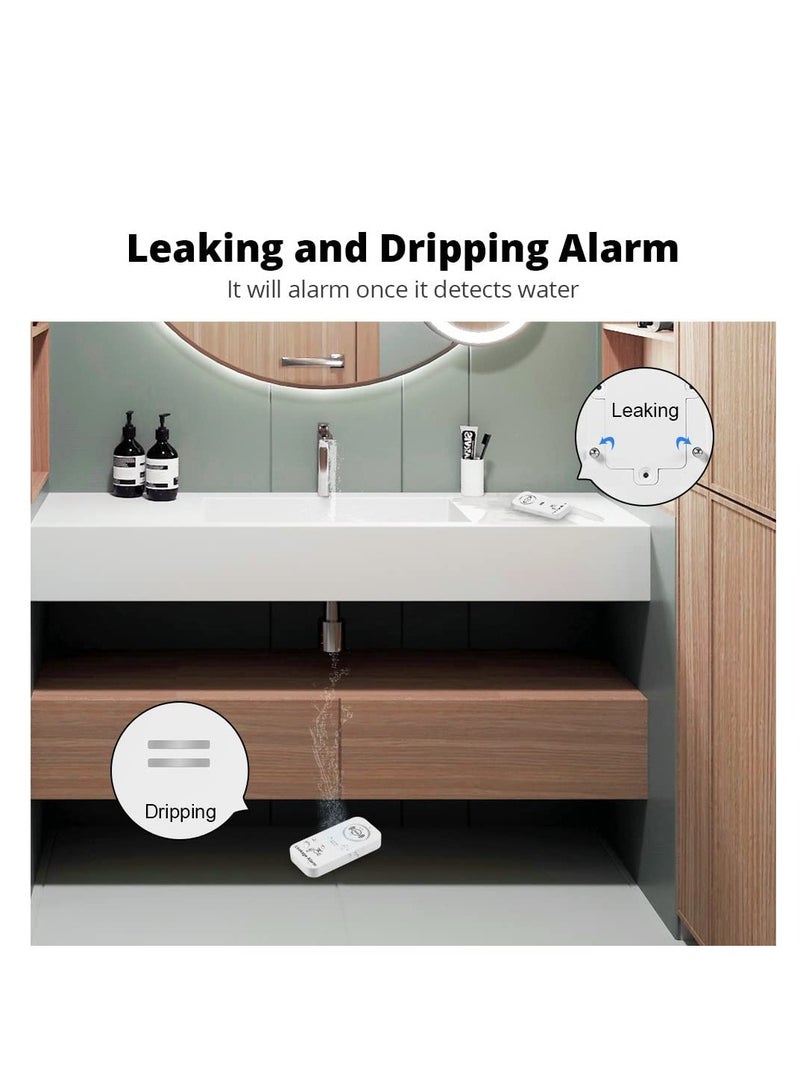 SYOSI Water Leak Detector, 2 Pack Water Sensor Detector and Water Level Sensor Alarms, Work Alone and Doesn't Require Any Wiring or Setup, Use for Your Bathroom, Laundry Room, Kitchen - Image 3