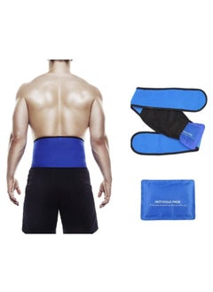 Hot and Cold Reusable Gel Packs For Pain Relieve, Large Gel Pack with Neoprene Wrap, Therapy for Waist, Back, Period pain, Neck & Shoulder Injuries, Swelling, Bruises and Inflammation.