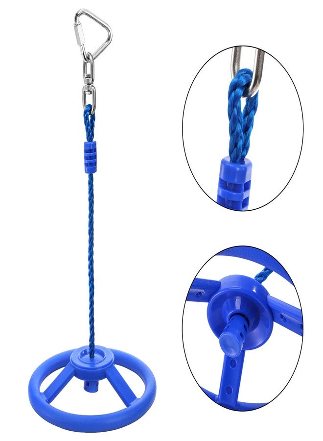 ZENFUN Wheel Obstacle 360 Degrees Rotating Joint, Swing Monkey Wheel for Warrior Obstacle Course, Spinner Swing Wheels for Outdoor&Indoor Playhouse, Playground Accessories & Attachments(Blue) - Image 4