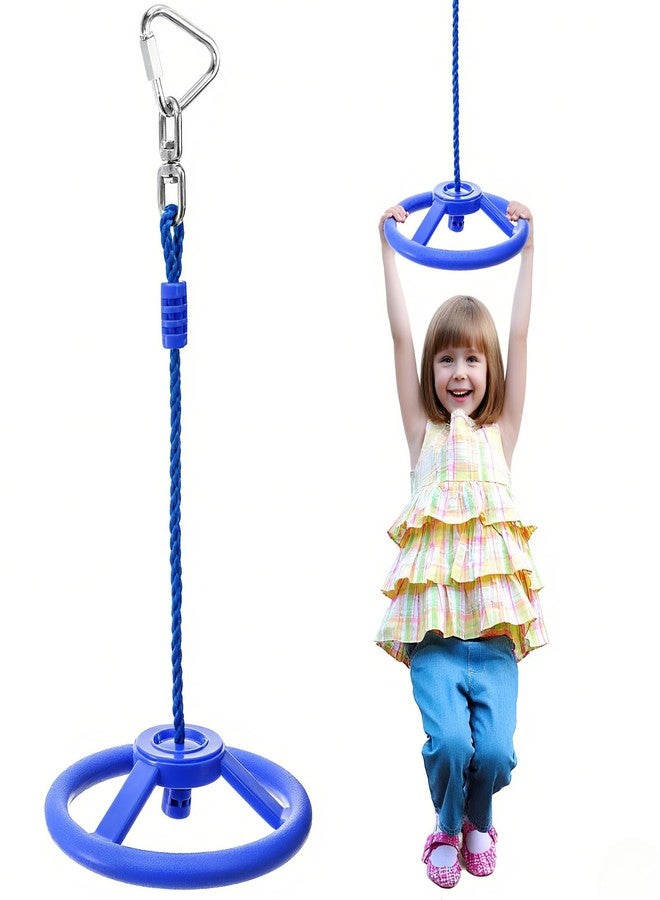 ZENFUN Wheel Obstacle 360 Degrees Rotating Joint, Swing Monkey Wheel for Warrior Obstacle Course, Spinner Swing Wheels for Outdoor&Indoor Playhouse, Playground Accessories & Attachments(Blue) - Image 1