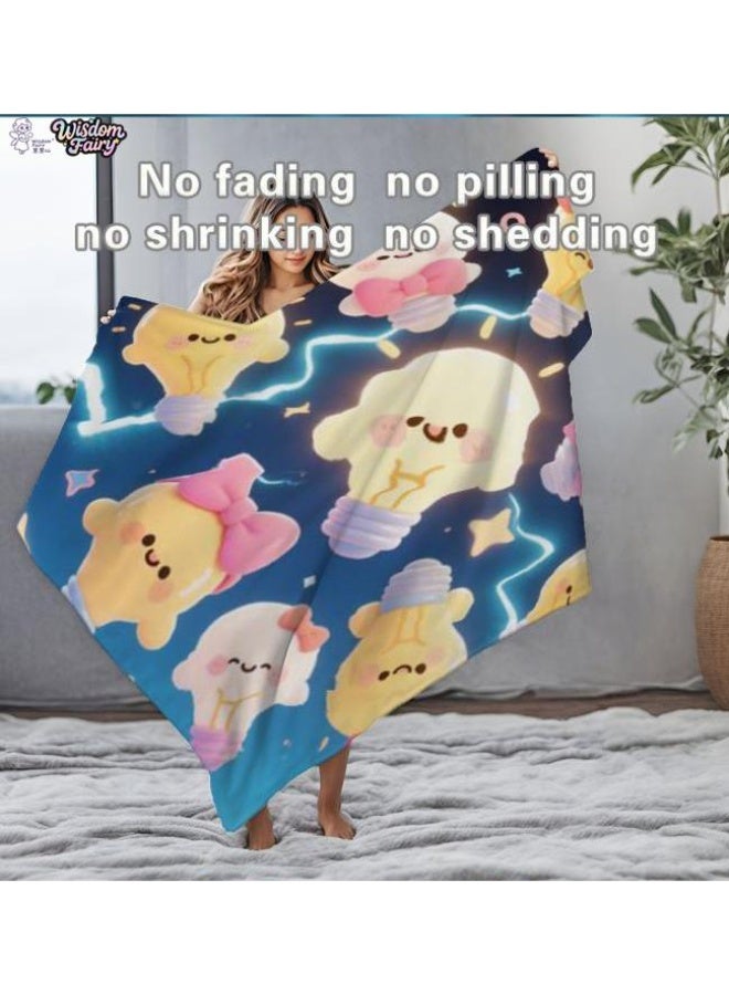 general Wisdom Fairy (latest) flannel thin blanket (warm and comfortable, suitable for sleep, game use, dust and sandproof) 150cm*200cm - 7 - Image 1