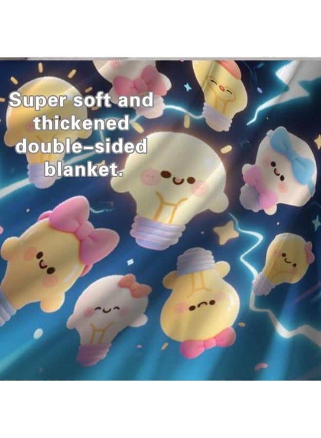 general Wisdom Fairy (latest) flannel thin blanket (warm and comfortable, suitable for sleep, game use, dust and sandproof) 150cm*200cm - 7 - Image 5