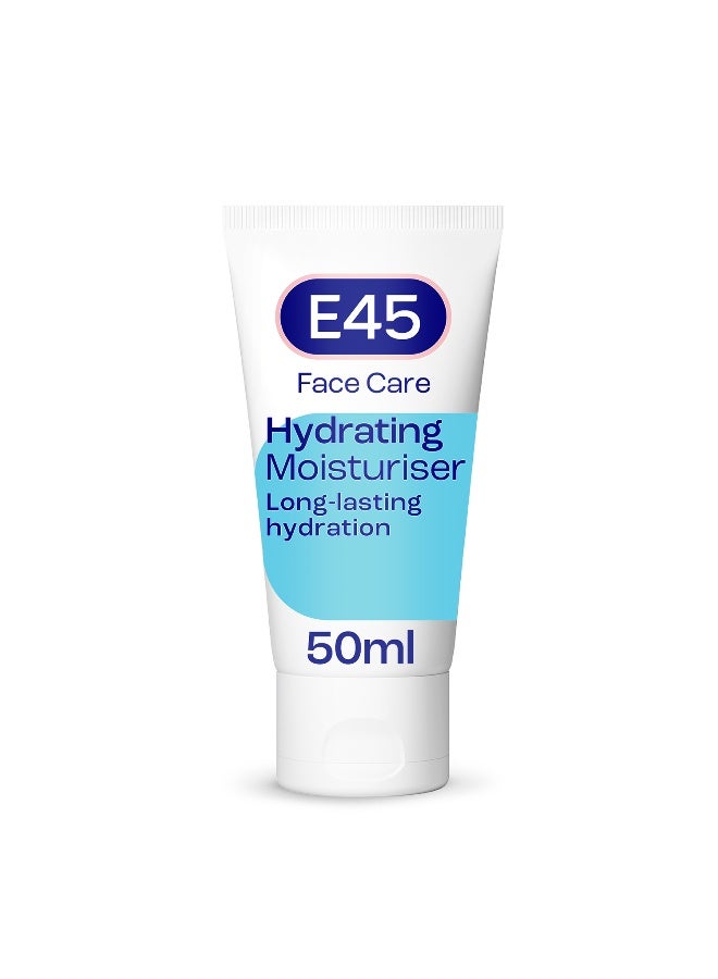 E45 Face Moisturiser – Hydrating Face Cream for Long-Lasting Moisturisation - Lightweight Cream for Dry and Sensitive Skin – Fast-Absorbing and Non-Greasy Formula - Dermatologically Tested - 50ml - Image 1