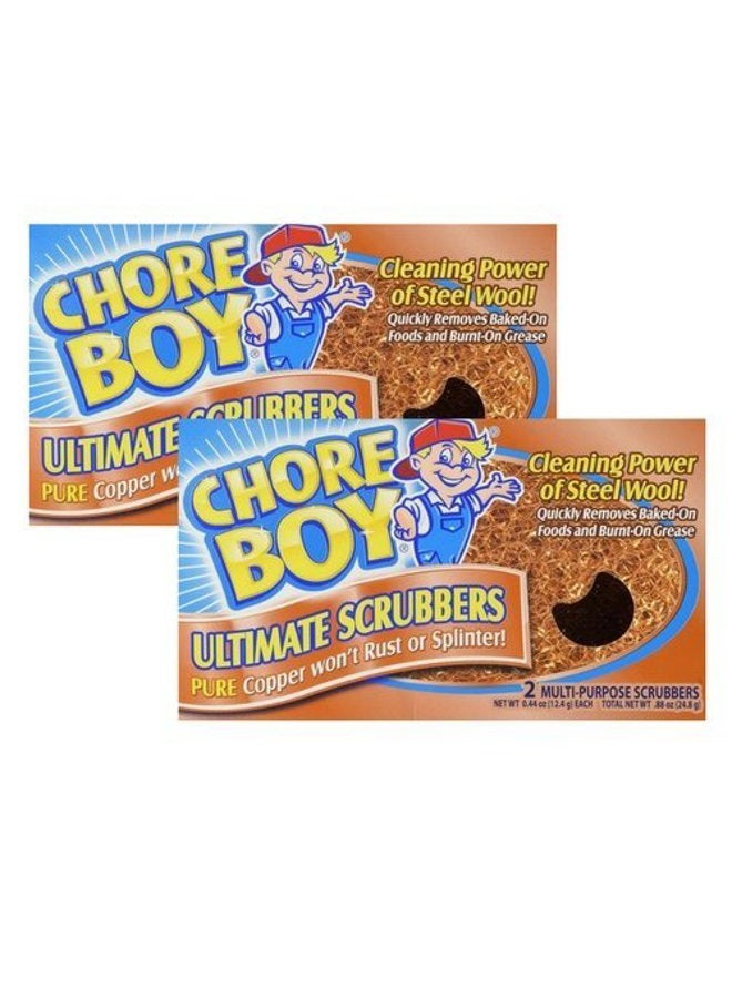 Chore Boy Copper Scouring Pad 4 Count - Image 1