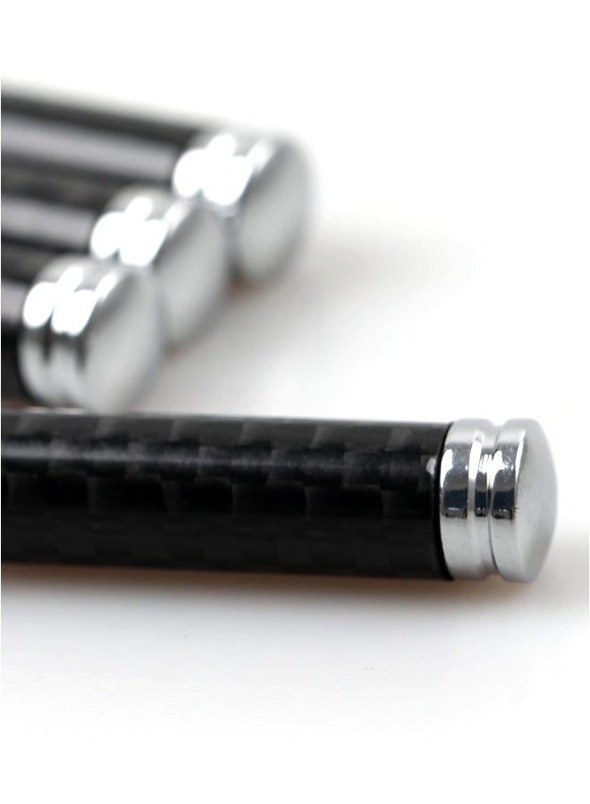 4PCS Universal Door Lock Pin Cover Carbon Fiber Hard Durable Flame Retardant Corrosion Resistant Car Interior Accessories Door Bolt Lock Pin Knob Set (Black) - Image 5
