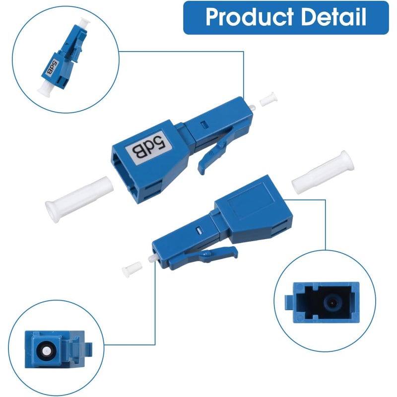 10 PCS 10dB Fiber Optic Adapter Male to LC Female UPC Adapter Visual Fault Locator Fiber Adapter Hybrid Optical Fiber Convertor Adapter for Fiber Optic UPC Coupler Adapter - Image 3