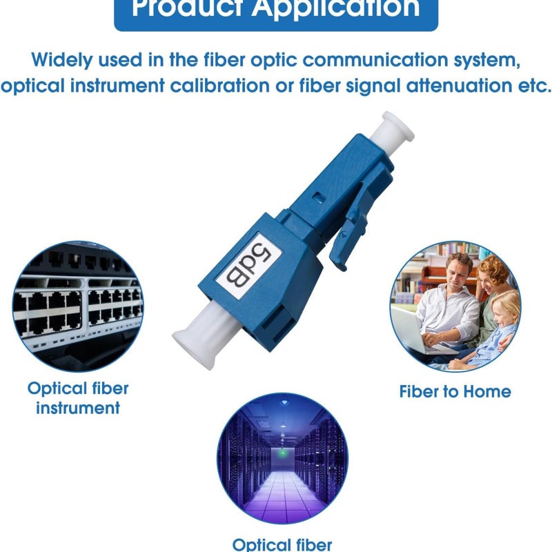 10 PCS 10dB Fiber Optic Adapter Male to LC Female UPC Adapter Visual Fault Locator Fiber Adapter Hybrid Optical Fiber Convertor Adapter for Fiber Optic UPC Coupler Adapter - Image 5