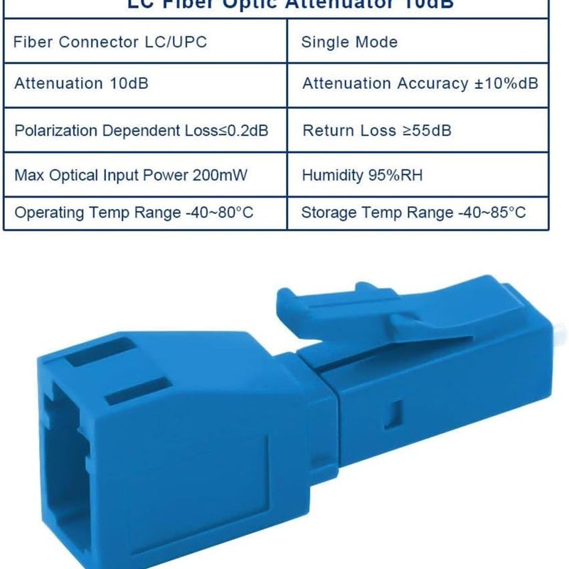 10 PCS 10dB Fiber Optic Adapter Male to LC Female UPC Adapter Visual Fault Locator Fiber Adapter Hybrid Optical Fiber Convertor Adapter for Fiber Optic UPC Coupler Adapter - Image 2