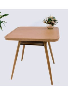 Swin Furniture Swin Four-seater Log-style Aluminum Outdoor Faux Wood Dining Table for Coffee Shop Beige  - Image 1