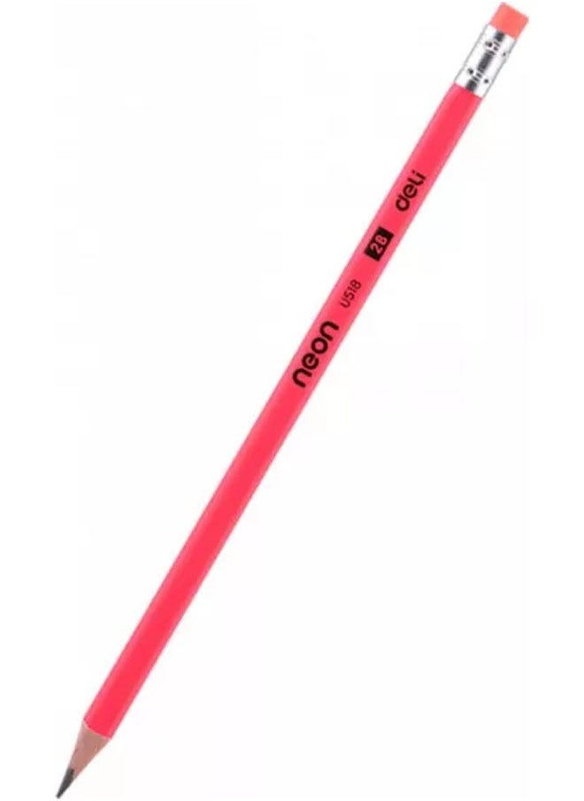 Deli Pencil With Eraser 2B Box 12 Pcs  - Image 1