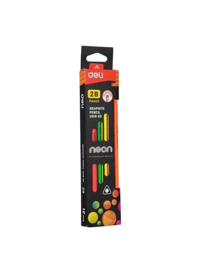 Deli Pencil With Eraser 2B Box 12 Pcs  - Image 2
