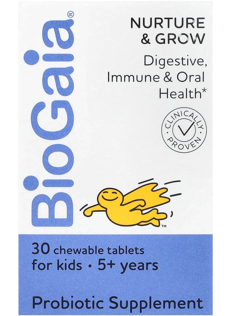 BioGaia Nurture & Grow, 5+ Years, 30 Chewable Tablets